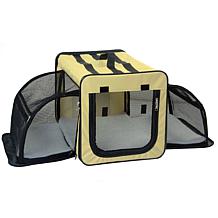 Pet Life Extra-Large Expandable Collapsible Travel Pet Dog Crate