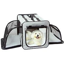 Pet Life Extra-Large Expandable Collapsible Travel Pet Dog Crate