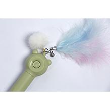 Pet Life "KITIQUE" 3-in-1 Extendable Feather & Laser Wand Cat Teaser