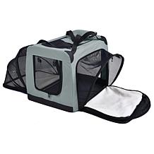 Pet Life Large Soft Folding Collapsible Expandable Pet Dog Crate