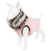 Pet Life Luxe Chauffurry Zebra Pattern Faux Mink Fur Dog Coat