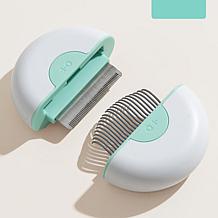 Pet Life LYNX 2-in-1 Travel Connecting Grooming Pet Comb and Deshedder