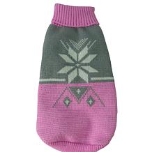Pet Life Snowflake Cable-Knit Ribbed Turtleneck Dog Sweater
