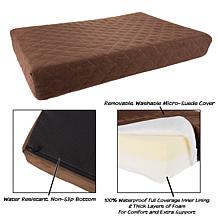 PETMAKER Waterproof Memory Foam Dog Bed w/ Non-Slip Bottom, Medium