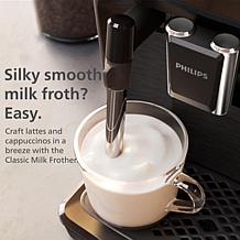 Philips 1200 Automatic Espresso Machine with Milk Frother - Black 