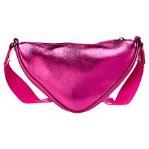 Phluid Metallic Logo-Embossed Triangular Crossbody Bag