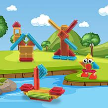 PicassoTiles 41pc Hedgehog Bristle Lock Building Blocks w/ Idea Book