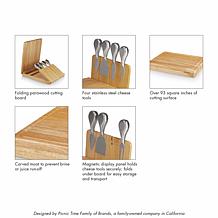 Picnic Time Asiago Cheese Cutting Board & Tools Set, (Parawood)