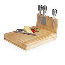 Picnic Time Asiago Cheese Cutting Board & Tools Set, (Parawood)