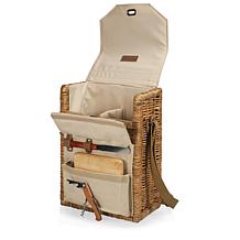 Picnic Time Corsica Wine Basket - Beige Canvas