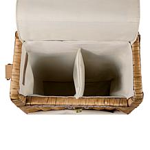 Picnic Time Corsica Wine Basket - Beige Canvas