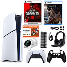 PlayStation 5 Slim Edition Bundle w/Spider-Man 2 Game & Charging Dock -  22404763