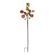 Plow & Hearth Solar Metal 4-in-1 Wreath Garden Decor