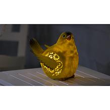 Plow & Hearth Solar Resin Bird Garden Decor