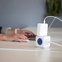 PowerCube Extended 2-pack 5 Socket Surge Protector with 5 ft. Cable