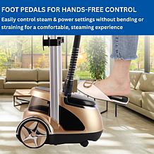 Powerful 1500W Garment Steamer with 1.8L Tank & Foot Pedal