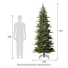 Pre-Lit 7.5' Green Slim Fir Artificial Christmas Tree
