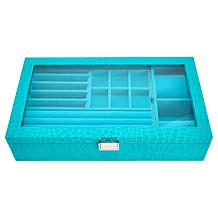 Prestige™ Anti-Tarnish Croco-Embossed "Everything-in-1" Jewelry Box