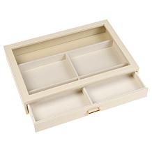 Prestige™ Croco-Embossed Single Drawer Jewelry Box - 4-Compartment