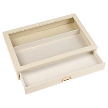 Prestige™ Croco-Embossed Single Drawer Jewelry Box - Open