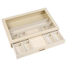 Prestige™ Croco-Embossed Single Drawer Jewelry Box with Ring Roll