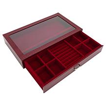 Prestige™ Croco-Embossed Single Drawer Jewelry Box with Ring Roll
