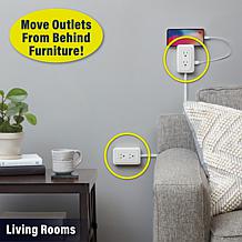 Presto Plug 2-pack Deluxe Power Outlet Relocator with 4' Cord