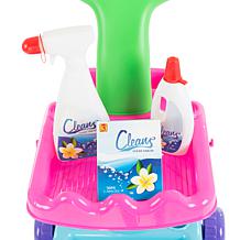 Pretend Play Cleaning Set with Caddy on Wheels by Hey! Play