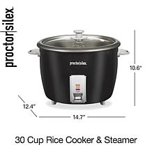 Proctor Silex 30-Cup Rice Cooker & Food Steamer
