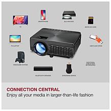Projector with Bluetooth and 120" Projection Screen