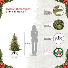 Puleo 4-1/2 ft. Pre-Lit Arctic Fir Artificial Christmas Tree