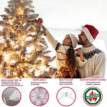 Puleo 4-1/2 ft. Pre-Lit Green Mountain Fir Artificial Christmas Tree