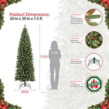 Puleo 7.5 ft. Noble Fir Artificial Christmas Tree w/350 Clear Lights