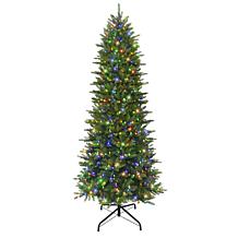 Puleo International 10ft. Pre-lit Slim Fraser Fir Tree, 800 LED Lights