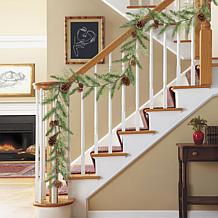 Puleo International 110" Artificial Cypress Spring w/ Pinecones, Green