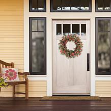 Puleo International 30" Artificial Daisy Floral Spring Wreath