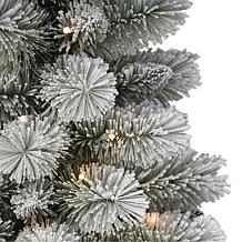 Puleo International 3.5' Potted Flocked Norwegian Pine Tree