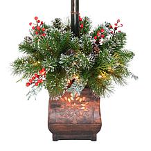 Puleo International 4' Lamp Post with 35 Clear Incandescent Lights