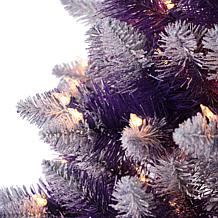 Puleo International 4' Pre-Lit Fashion Purple Pine Christmas Tree