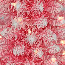 Puleo International 4.5' 100-Light Artificial Christmas Tree, Pink