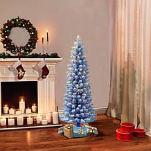 Puleo International 4.5' 100-Light Artificial Christmas Tree, Blue