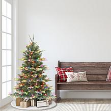 Puleo International 4.5' Pre-lit Multicolor Aspen Fir Tree
