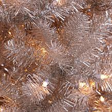 Puleo International 4.5' Pre-lit Rose Gold Artificial Christmas Tree