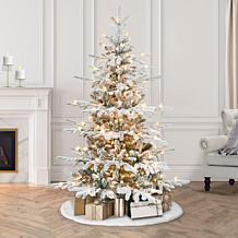 Puleo International 4.5' Prelit Flocked Utah Fir Tree 250 Clear Lights