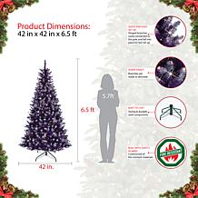 Puleo International 6.5' Lit Fashion Purple Artificial Christmas Tree