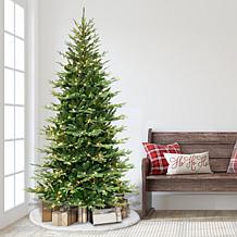Puleo International 7.5 ft Pre-lit Slim Balsam Fir Tree, Clear Lights