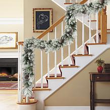 Puleo International 9' 10" Flocked Berkshire Spruce Garland