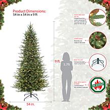 Puleo International 9' Pre-Lit Slim Balsam Fir  Christmas Tree