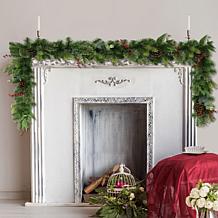 Puleo Intl. 9' x 10" Decorated Christmas Garland with 180 Tips, Green