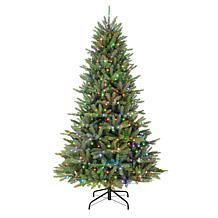 Puleo Intl. Pre-Lit 7.5' Fraser Fir Artificial Christmas Tree & Remote